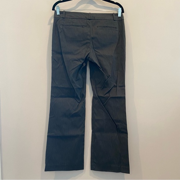 BANANA REPUBLIC Y2K Low Rise Flare Pinstripe Pants Grey Size 6 Petite - Picture 7 of 8